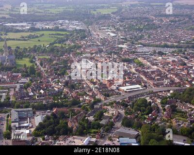 Luftaufnahme von Salisbury nach Süden, Wiltshire Stockfoto