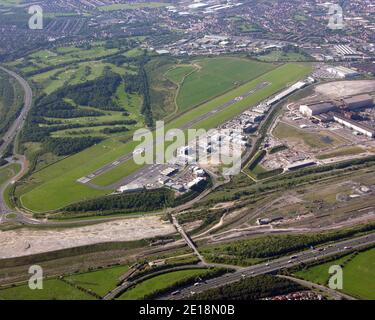 Luftaufnahme des jetzt geschlossenen Sheffield Airport im September 2006 Stockfoto