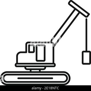 Abriss Bagger Symbol, skizzieren Stil Stock Vektor