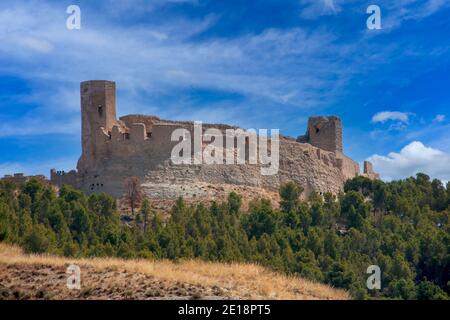 Überreste der alten arabischen Burg von Ayud in der Gemeinde Calatayud, Provinz Zaragoza Stockfoto