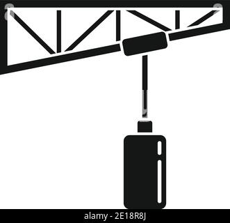 Demolition Handkran Symbol, einfachen Stil Stock Vektor