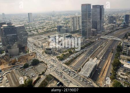Erhöhte Ansicht von Tel Aviv, Israel Stockfoto
