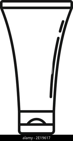 Handcremeröhrchen Symbol, Umriss Stil Stock Vektor