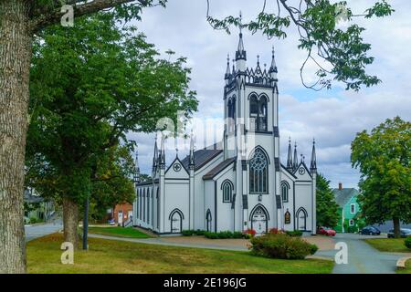 Die St. Johns anglikanische Kirche, in Lunenburg, Nova Scotia, Kanada Stockfoto