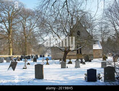 St. Guthlacs Kirche in Little Ponton in der Schnee-Pfarrkirche. CLL, C13, C14, C15, 1657, Nordgang hinzugefügt 1856. Gelistet Klasse I wegen seiner feinen S Stockfoto