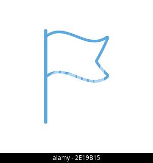 Symbol für Linienflagge, gps-Straßenmarkierung. Punkt- oder Zielstift. Stock Vektorgrafik isoliert auf weißem Hintergrund. Stock Vektor