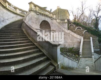 Scala dei Giganti in Triest Stadt:Kunst und berühmte Denkmal zu Besuchen Sie Stockfoto