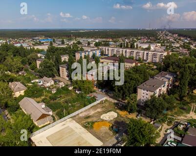 Lewobereschny Bezirk und Soja Kosmodemjanskaja Straße in Lipezk, Russland Stockfoto