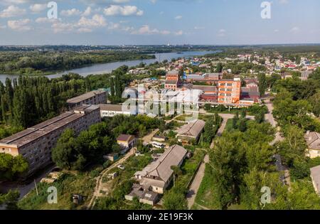 Lewobereschny Bezirk und Woronesch Fluss Lipezk, Russland Stockfoto