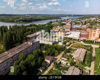 Lewobereschny Bezirk und Woronesch Fluss Lipezk, Russland Stockfoto