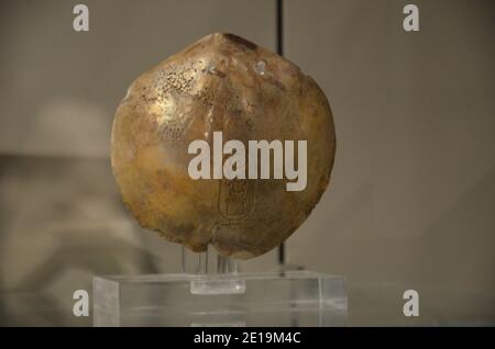 Ausstellung von Mumien, Artefakten und ägyptischen Funden im Ägyptischen Museum von Turin Stockfoto