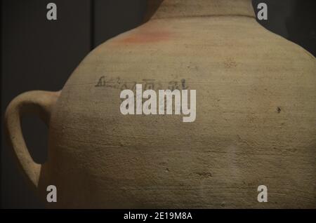 Ausstellung von Mumien, Artefakten und ägyptischen Funden im Ägyptischen Museum von Turin Stockfoto