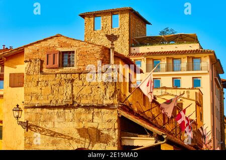 Ponte Vecchio Architektur Detail Florenz Wahrzeichen der Toskana Italien Stockfoto