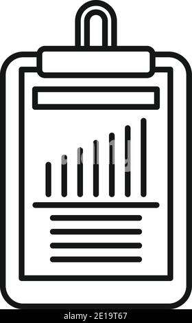 Symbol für Zwischenablage des Produktmanagers, Umrissstil Stock Vektor