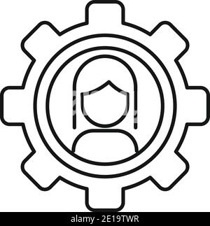 Soziologie Gang Frau Symbol, skizzieren Stil Stock Vektor