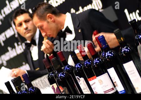 Turin, Piemont, Italien. -10/26/2009 - Messe "Wine Show" Stockfoto