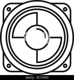 Symbol für Car Music Speaker, Umrissstil Stock Vektor