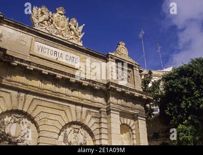Victoria Gate, Valletta, Malta Island Stockfoto