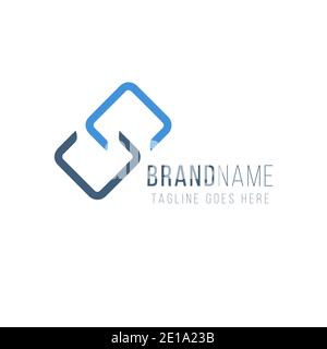 Abstrakte Einheit Symbol, Link Vorlage Logo Design. Stock Vektorgrafik isoliert auf weißem Hintergrund. Stock Vektor