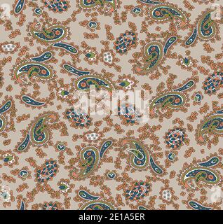 Nahtloses geometrisches Paisley traditionelles indisches Motiv Nahtloses Design Stockfoto