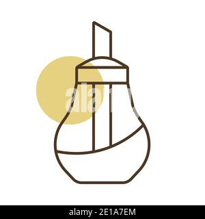 Symbol für den Vektor der Flasche mit Zuckerschüssel. Küchengerät. Diagrammsymbol für das Kochen von Website-Design, Logo, App, UI Stock Vektor