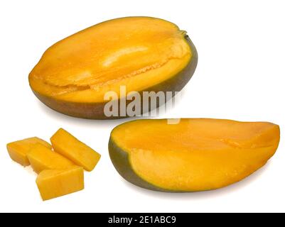 Geschnitten Mango Frucht, natürliche Optik Stockfoto