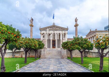 Die Akademie von Athen, Griechenland Stockfoto