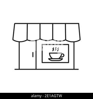 Cafe Icon Element von Restaurant Icon für mobile Konzept und Web-Apps. Thin-Line-Café-Symbol kann für Web und mobile verwendet werden. Premium-Symbol auf weißem Hintergrund Stock Vektor