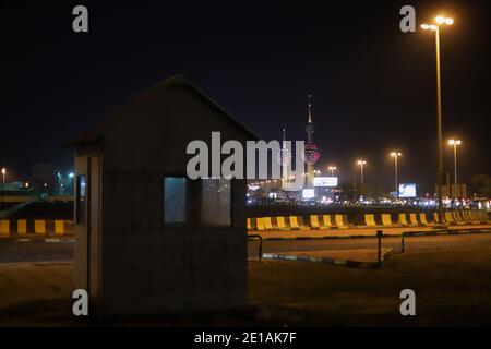 Kuwait-Stadt bei Nacht Stockfoto