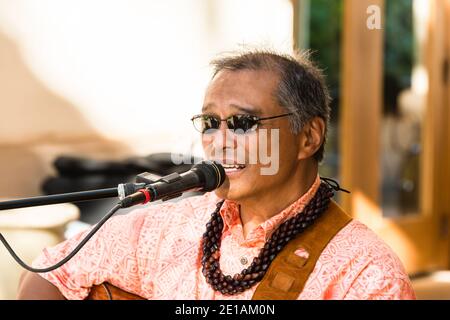 Maui, Hawaii, Wailea Beach, Larry Tritt Auf Stockfoto