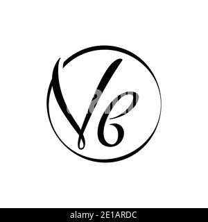 Ursprüngliche VB-Buchstabe Logo-Design-Vektor-Vorlage. Abstraktes Skript Buchstabe VB Logo Vektor. Stock Vektor