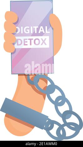 Digitales Entgiftung Smartphone-Symbol. Cartoon der digitalen Entgiftung Smartphone Vektor-Symbol für Web-Design isoliert auf weißem Hintergrund Stock Vektor