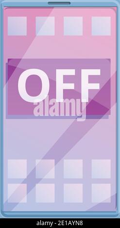 Smartphone-Symbol ausschalten. Cartoon von Ausschalten Smartphone Vektor-Symbol für Web-Design isoliert auf weißem Hintergrund Stock Vektor