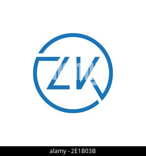 ZK Logo Design Vektor Vorlage. Anfangsbuchstabe des Kreises ZK Vektorgrafik Stock Vektor