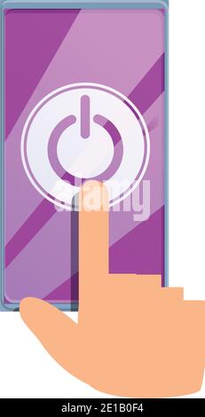 Digitales Entgiften Telefonsymbol ausschalten. Cartoon der digitalen Entgiftung Ausschalten Telefon Vektor-Symbol für Web-Design isoliert auf weißem Hintergrund Stock Vektor