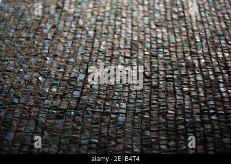 Mosaik Textur zufällige Farben der Wand Makro Stockfoto