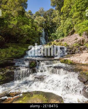 McLean Fallsin The Caitlins Forest Park, South Island, Neuseeland Stockfoto