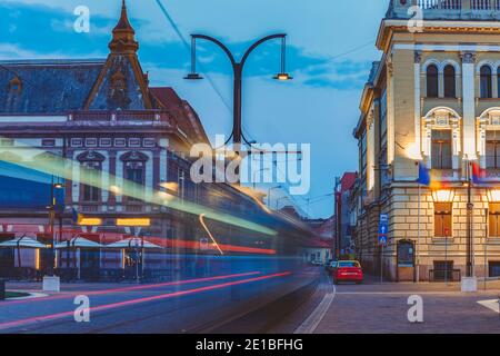 Architektur von Oradea. Oradea, Bihor, Rumänien. Stockfoto