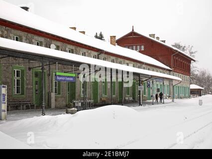 Bahnhof in Bayerisch Eisenstein. Bayern. Deutschland Stockfoto