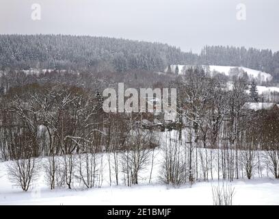 Blick auf Bayerisch Eisenstein. Bayern. Deutschland Stockfoto