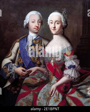 KATHARINA DIE GROSSE von Russland mit ihrem Mann Zar Peter III Stockfoto