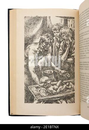 Die "Geschichten" und "Wanderer" von Wjatscheslaw Jakowlewitsch Schischkow, erstmals 1986 in der UdSSR veröffentlicht. Stockfoto