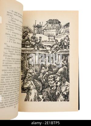 Die "Geschichten" und "Wanderer" von Wjatscheslaw Jakowlewitsch Schischkow, erstmals 1986 in der UdSSR veröffentlicht. Stockfoto