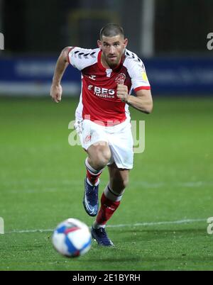 Datei Foto vom 09-10-2020 von Fleetwood Town's Ched Evans. Stockfoto