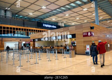 Impressionen: Der neue Flughafen 'BER Berlin Brandenburg Willy Brandt', Berlin (nur für redaktionelle Verwendung. Keine Werbung. Referenz Stockfoto