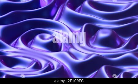 Moderne ultraviolette abstrakten Hintergrund mit flüssigem Schleim. Futuristischer Neonhintergrund. Flüssiges abstraktes Bannerdesign. 3D-Illustration, 3D-Rendering. Stockfoto