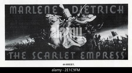 MARLENE DIETRICH als Katharina die Große von Russland in die SCHARLACHROTE KAISERIN Regisseur Josef von Sternberg 1934 Paramount Pictures Stockfoto