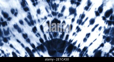 Krawatte Farbstoff Shibori-Muster. Aquarell handbemalt ornamental Indigo blau marine farbige Elemente auf weißem Hintergrund. Aquarell abstrakte Textur. Stockfoto