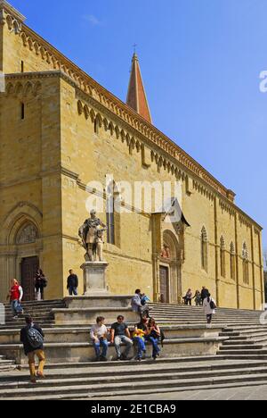 Arezzo, Toskana, Italien. Kathedrale (Duomo; 13. - 15.Jh.) Stockfoto