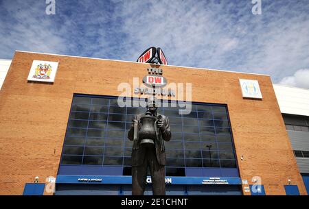 Datei-Foto vom 01-07-2020 von EINEM der DW-Stadion, Wigan. Stockfoto
